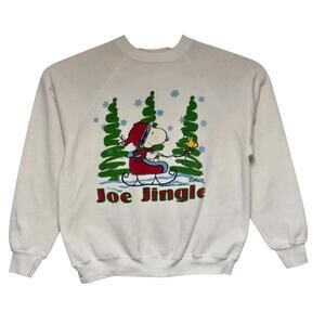 Vtg Snoopy and Friends Sweatshirt Charlie Brown Christmas Schultz Large